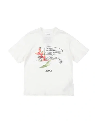 Myar Babies'  Toddler Boy T-shirt White Size 6 Cotton, Linen
