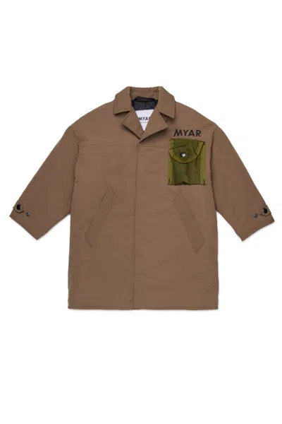 Myar Trench With Compass Pocket In Brown