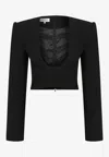 Mybestfriends Lucia Deep U-neck Cropped Top In Black