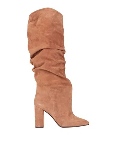 Mychalom Woman Knee Boots Brown Size 6 Soft Leather
