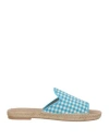 Mychalom Woman Espadrilles Azure Size 11 Textile Fibers In Blue