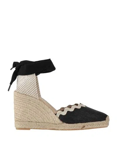 Mychalom Woman Espadrilles Black Size 7 Textile Fibers