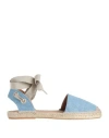 Mychalom Woman Espadrilles Blue Size 10 Textile Fibers In Blue