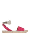 Mychalom Woman Espadrilles Fuchsia Size 9 Textile Fibers In Pink