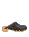 Mychalom Woman Mules & Clogs Black Size 6 Leather