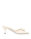 Mychalom Woman Sandals Off White Size 11 Soft Leather In Off White