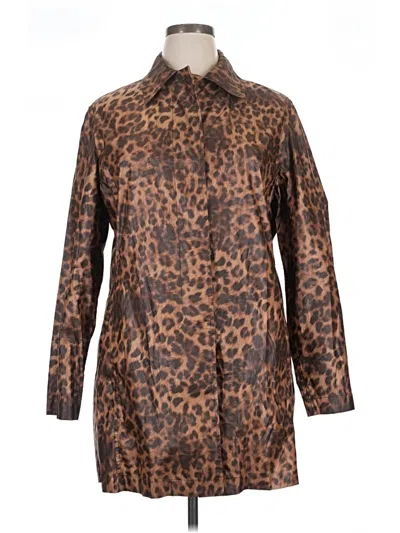 Pre-owned Mycra Pac Coat In Brown