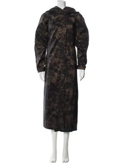 Pre-owned Mycra Pac Nylon Printed Faux Fur Coat In Multi