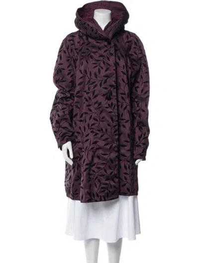 Pre-owned Mycra Pac Nylon Printed Faux Fur Coat In Purple