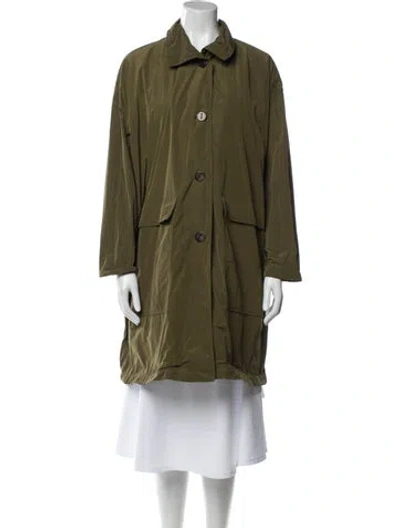 Pre-owned Mycra Pac Trench Coat W/ Tags In Green