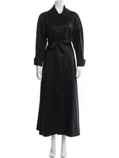 Pre-owned Mycra Pac Vintage Late 1990's - Early 2000's Trench Coat In Black