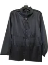 Mycra Pac Women's Star- Shiny Tiered Zip Jacket In Black