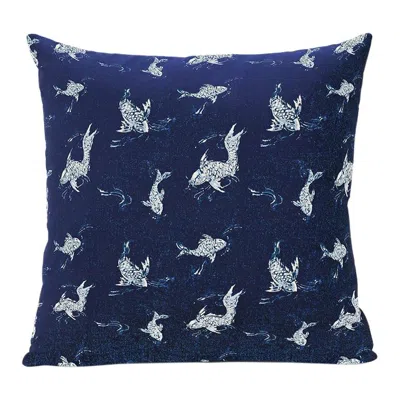 Pre-owned Myface Ralph Lauren Patterned Outdoor Pillow – Waterproof Fabric In Purple