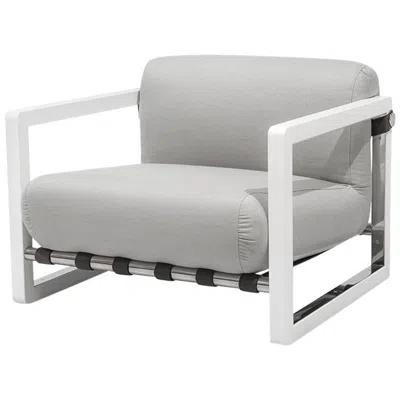 Pre-owned Myface Saccu Armchair – White Aluminum Frame With Acrylic Upholstery