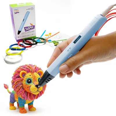 Myfirst 3d Pen Artist - 3d Printing Pen With 6 Pla Filament Colors, Stencil Book (blue)