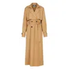 Mykaftan Women's Brown / Neutrals Maxi Trench Coat In Beige In Brown