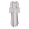 Mykaftan Women's Gold / Neutrals Flared Dress In Gold In Gold