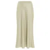 Mykaftan Women's Gold / Neutrals Silk Skirt In Gold