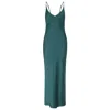 Mykaftan Women's Slip Dress In Emerald Green In Green