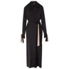 Mykaftan Women's Trench Coat In Black In Black