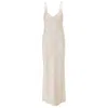Mykaftan Women's White Slip Dress In Ivory In White