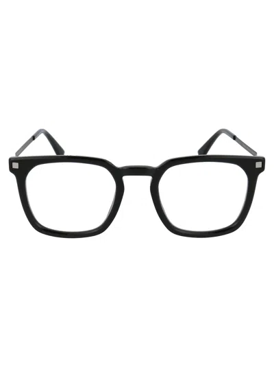 Mykita Acetate Glasses Optical In 877 C95 Black/silver/black Clear