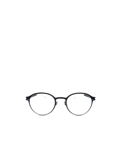Mykita Adebar Round Frame Glasses In Blackberry