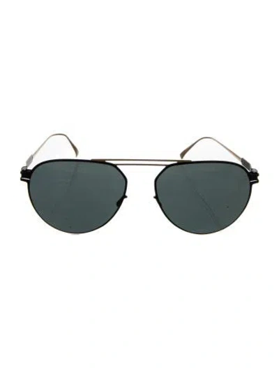 Pre-owned Mykita Aviator Mirrored Sunglasses In Black