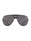 Mykita Aviator Sunglasses With Black Aluminum Frame In Gray