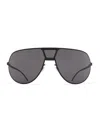 Mykita Aviator Sunglasses With Black Aluminum Frame In Gray