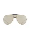 Mykita Aviator Sunglasses With Metallic Frame And Tinted Lenses In Green