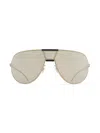 Mykita Aviator Sunglasses With Metallic Frame And Tinted Lenses In Neutral