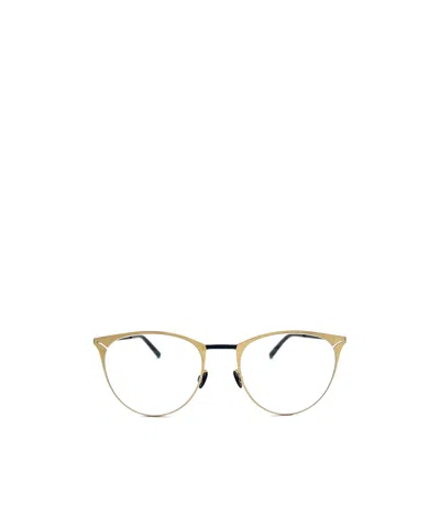 Mykita Bella Cat-eye Frame Glasses In Gold/black