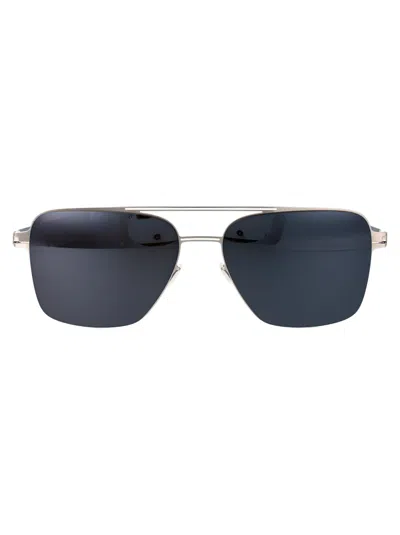 Mykita Bernie Sunglasses In 459 Silver/white Polprohiconbrownsl/f