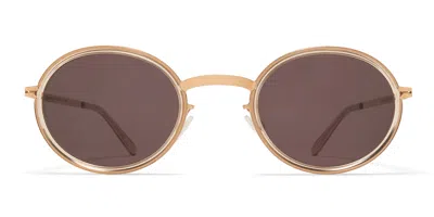 Mykita Berthold 757 Women's Sunglasses Brown Size 47 In Gold