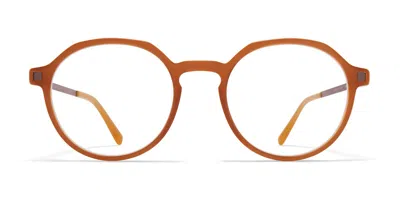 Mykita Bikki Asian Fit 865 Men's Glasses Brown Size 47 - Free Lenses - Blue Light Block Available In Orange