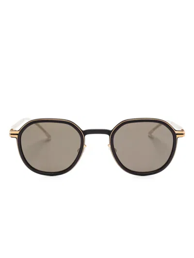 Mykita Birch Sonnenbrille Mit Goldfarbenem Detail In Gray