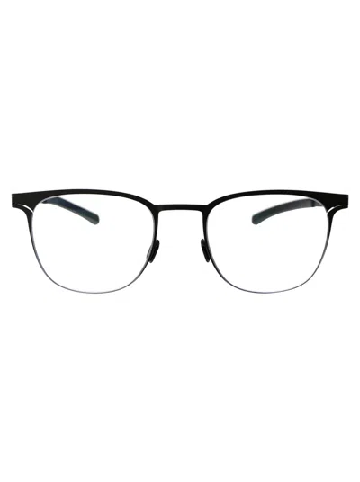 Mykita Black Clear Steel Glasses