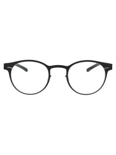 Mykita Black Clear Steel Optical Glasses In 002 Black Clear
