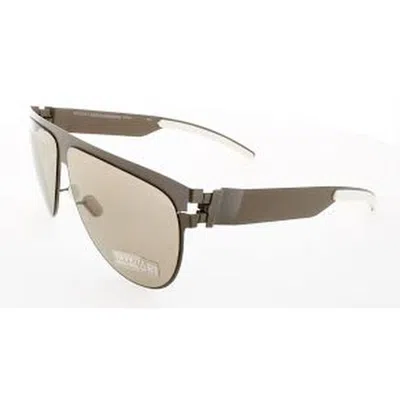 Mykita Brown Browline Unisex Sunglasses Collab-elektra F58 64