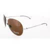 Mykita Brown Pilot Unisex Sunglasses Lite Sun-alvar 051 60 In Brown