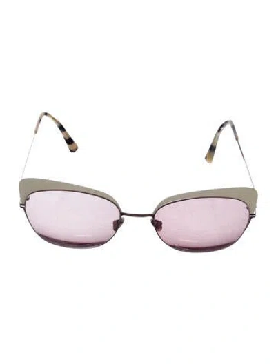Pre-owned Mykita Cat-eye Mirrored Sunglasses In Neutrals/pink