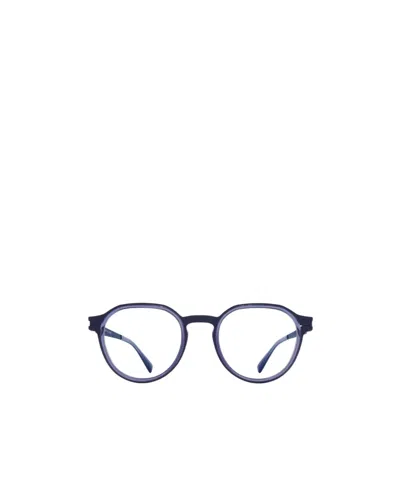 Mykita Caven Round-frame Glasses In Blue