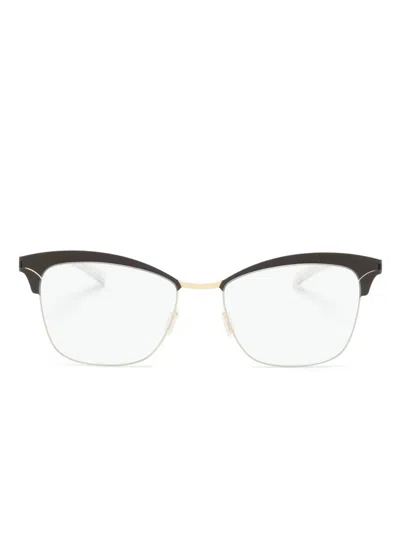 Mykita Celia Cat-eye Frame Glasses In Brown