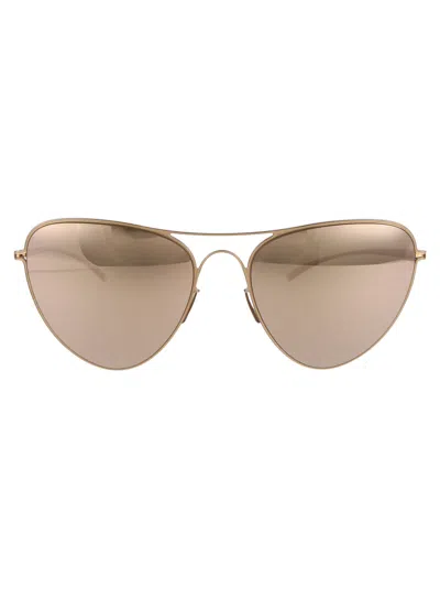 Mykita Champagne Gold Metal Sunglasses