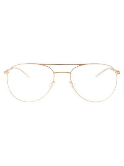 Mykita Champagne Gold Steel Glasses