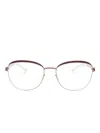 Mykita Charlene Square-frame Glasses In Red
