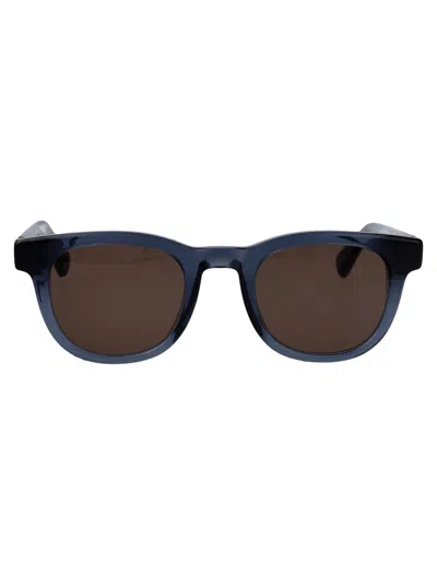 Mykita Clear Ash Shiny Silver Acetate Sunglasses In Blue