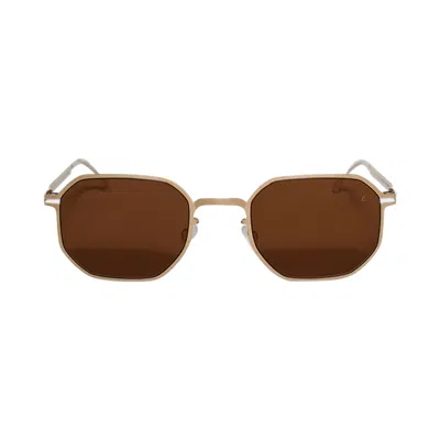 Pre-owned Mykita Co Ml15 Sunglasses 'leica Light Champagne Gold/leica Brown' | Men's Size Onesize