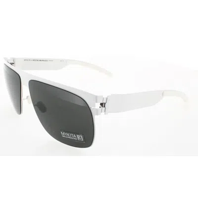 Mykita Collab-phineas-antique White Grey Pilot Unisex Sunglasses Collab-phineas Ant